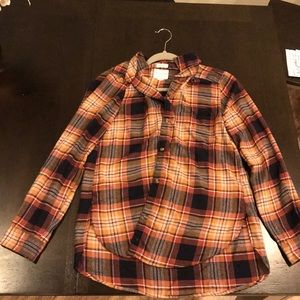 Soft American Eagle orange and black flannel